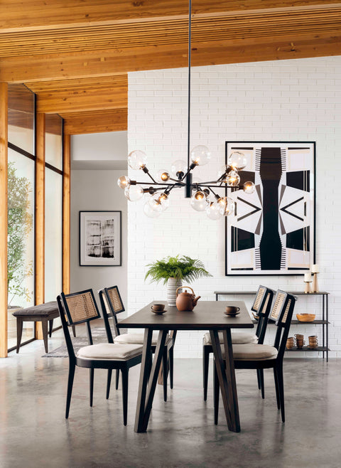 Britt Dining Chair-Brushed Ebony/ Saville Flax