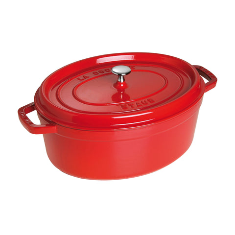 Cast Iron - Oval Dutch Ovens - 7-qt Oval Dutch Oven - Cherry
