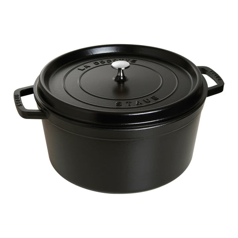 Cast Iron - Round Dutch Ovens - 13.25-qt Round Dutch Oven - Black