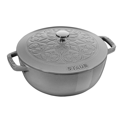 Cast Iron - Specialty Shaped Dutch Ovens - 3.75-qt Essential French Oven Lilly Lid - Graphite Grey