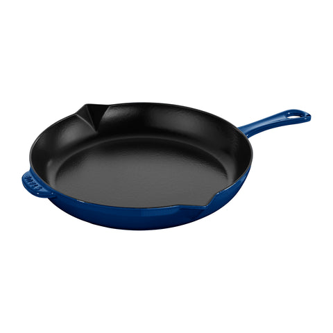 Cast Iron - Fry Pans/ Skillets - 12" Fry Pan - Dark Blue