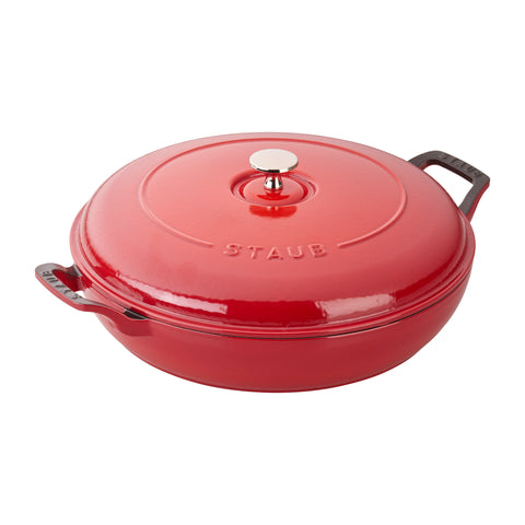 Cast Iron - 3.5 qt Braisers/ Sauté Pans - Cherry
