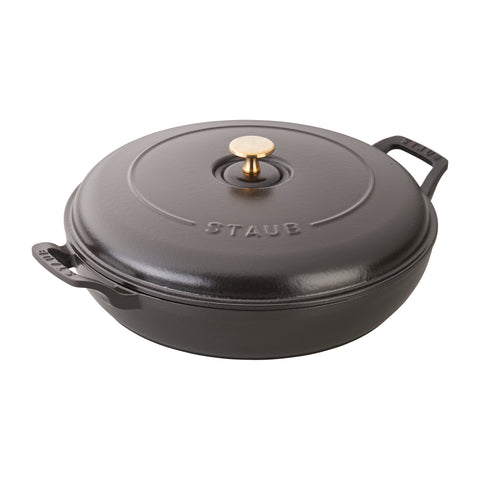 Cast Iron - 3.5 qt Braisers/ Sauté Pans - Matte Black