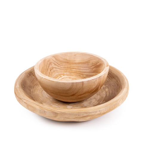 Large Round Wooden Tray