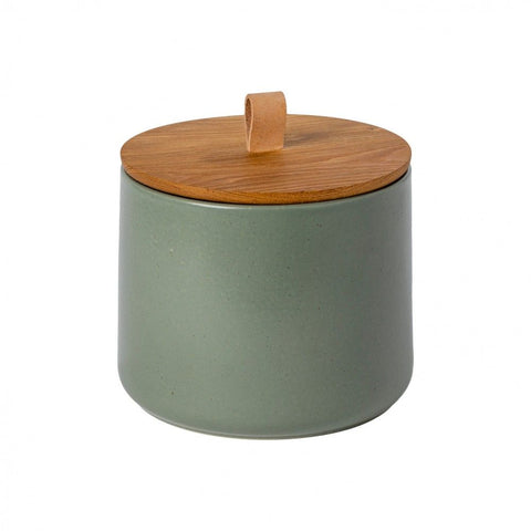 Pacifica Canister 20 cm | 8" - w/ oak wood lid - Artichoke