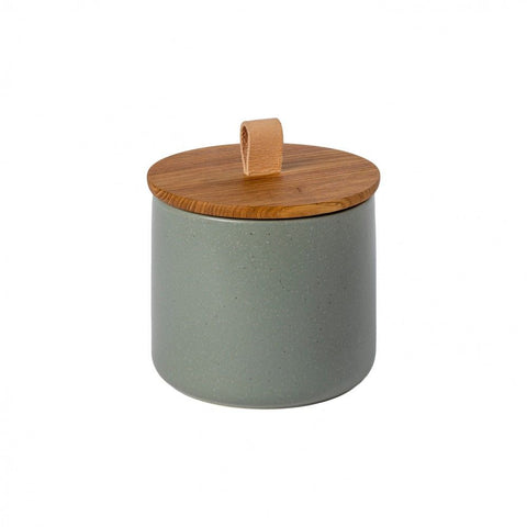 Pacifica Canister 15 cm | 6" - w/ oak wood lid - Artichoke