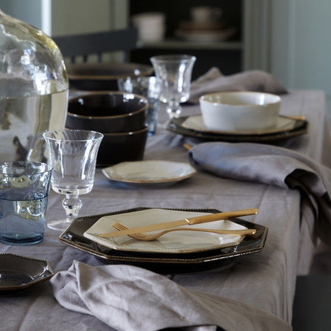 Luzia  Oct. bread plate - 17 cm | 7'' - Ash grey