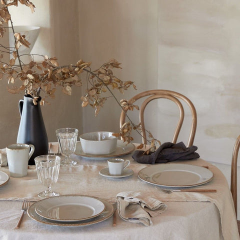 Luzia  Round dinner plate - 28 cm | 11'' - Ash grey