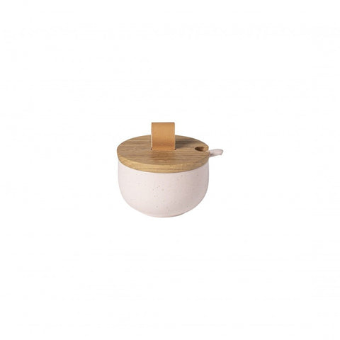 Pacifica Sugar bowl w/ wood Lid - 7 oz. - Marshmallow