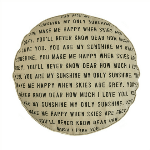 You Are My Sunshine with Polka Dots Pouf