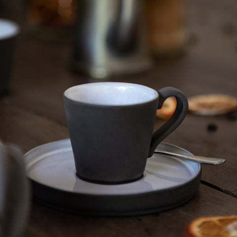 Lagoa Eco Gres  Coffee cup and saucer - 0.09 L | 3 oz. - White