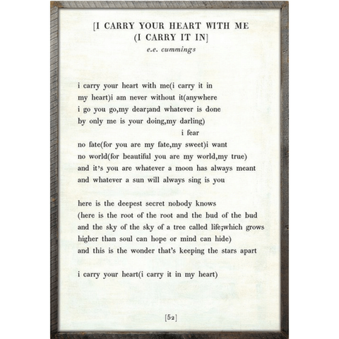 I Carry Your Heart - Poetry Collection