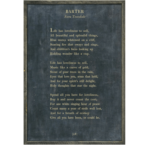 Barter - Poetry Collection