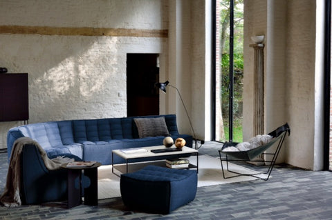 N701 sofa - footstool - blue