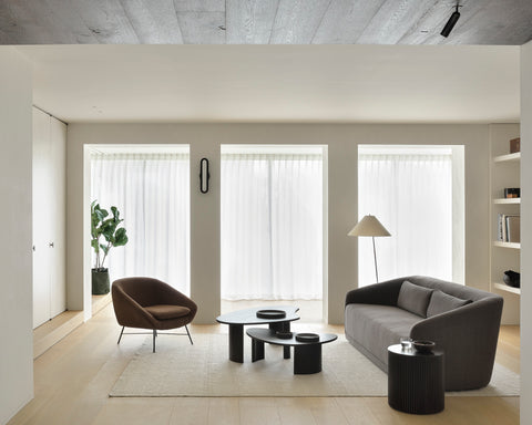 Roller Max Side table,Round - Mahogany dark brown