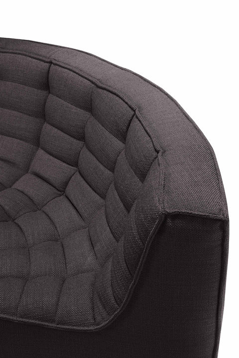 N701 sofa - round corner - dark grey