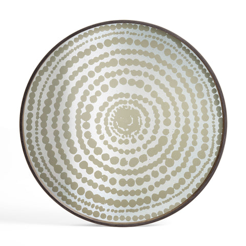 Beads mirror tray -Gold - Large