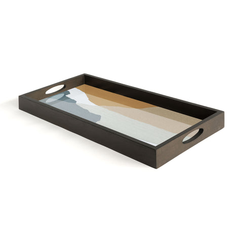 Wabi Sabi glass tray - rectangular Slate - Medium