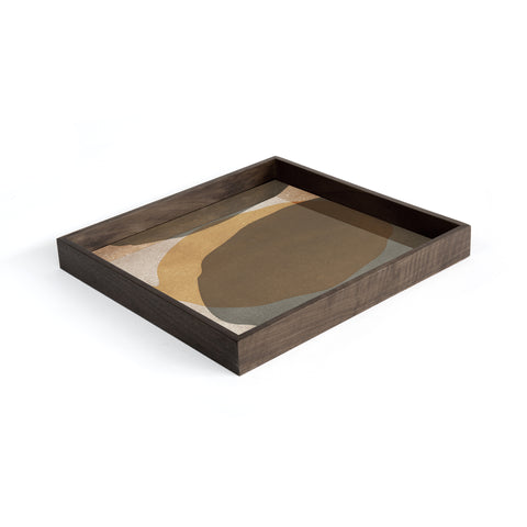 Overlapping Dots glass tray - Cinnamon - Small
