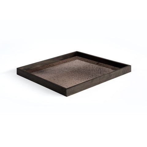 Aged mirror Tray - Bronze - Large