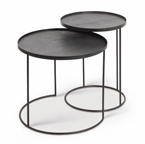 Tray Side Table Set - Round