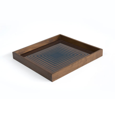 Square glass tray - Ink - Small