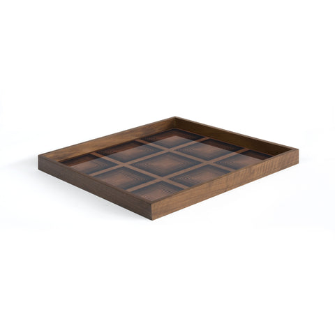 Squares glass Tray - Ink - Large
