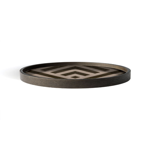 Graphite Chevron wooden valet tray -small - IN STOCK
