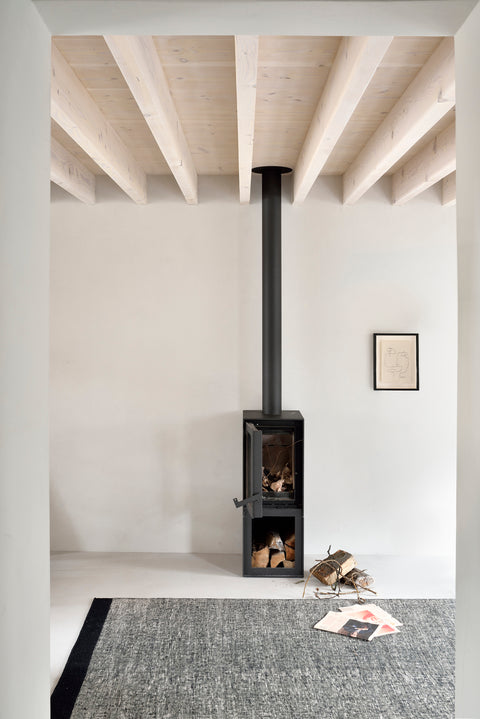 Dots kilim rug-8'2'' x 11'5'' - Black