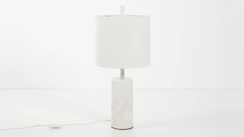 Drum Table Lamp - White - IN STOCK