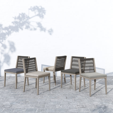 Sherwood Outdoor Dining Chair-Grey/Stone