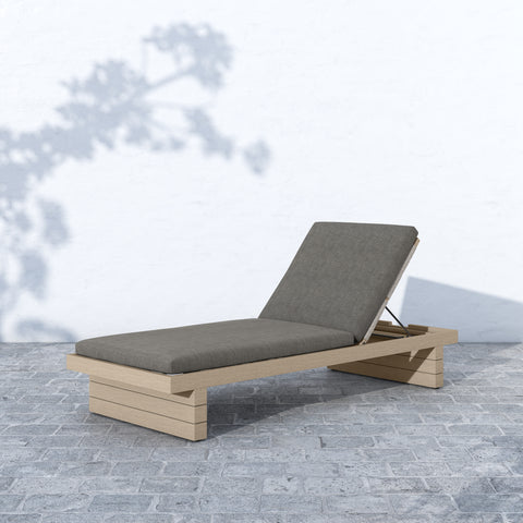 Leroy Outdoor Chaise - Brown/Charcoal