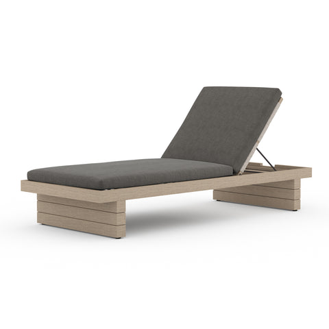 Leroy Outdoor Chaise - Brown/Charcoal