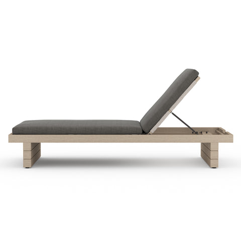 Leroy Outdoor Chaise - Brown/Charcoal