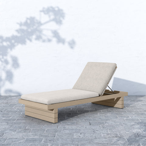 Leroy Outdoor Chaise - Brown/Stone Grey