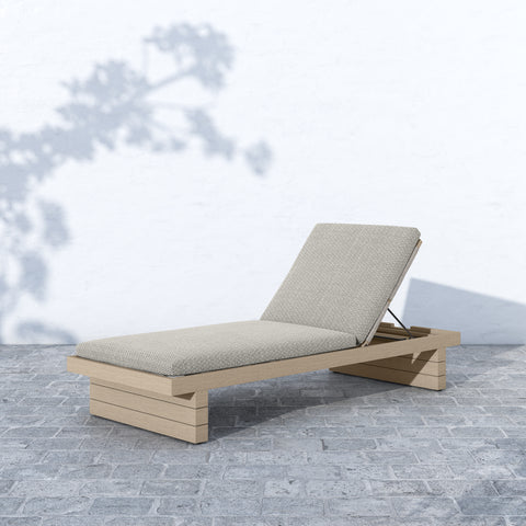 Leroy Outdoor Chaise-Brown/Faye Ash