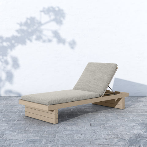Leroy Outdoor Chaise - Brown/Faye Ash
