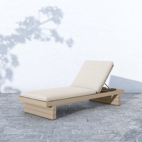 Leroy Outdoor Chaise-Brown/Faye Sand