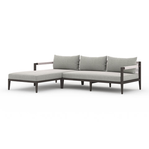 Sherwood 2Pc Sectional LAF Chaise-Bronze/Ash