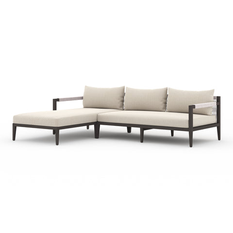 Sherwood 2Pc Sectional LAF Chaise-Bronze/Sand
