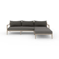 Sherwood 2Pc Sectional RAF Chaise-Brown/Charcoal