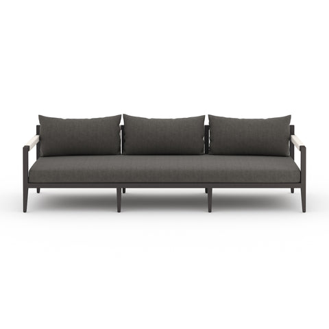 Sherwood Outdoor Sofa-93"-Bronze/Charcoal