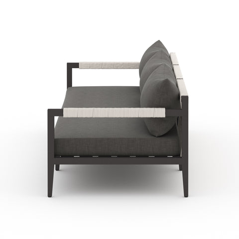 Sherwood Outdoor Sofa-93"-Bronze/Charcoal