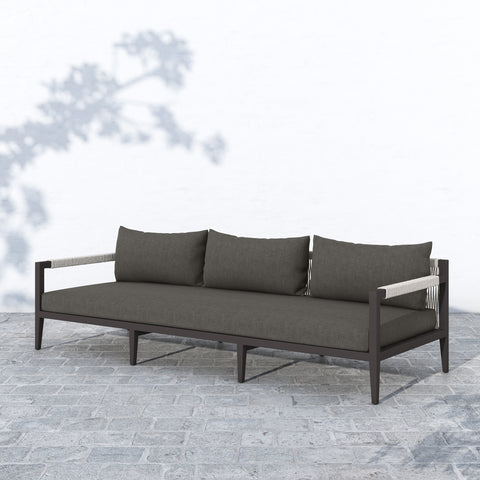 Sherwood Outdoor Sofa-93"-Bronze/Charcoal
