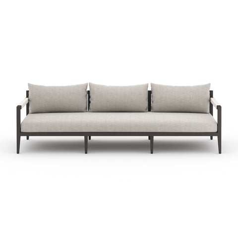 Sherwood Outdoor Sofa-93"-Bronze/Stone