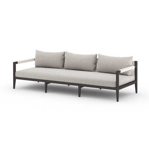 Sherwood Outdoor Sofa-93"-Bronze/Stone