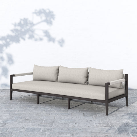 Sherwood Outdoor Sofa-93"-Bronze/Stone