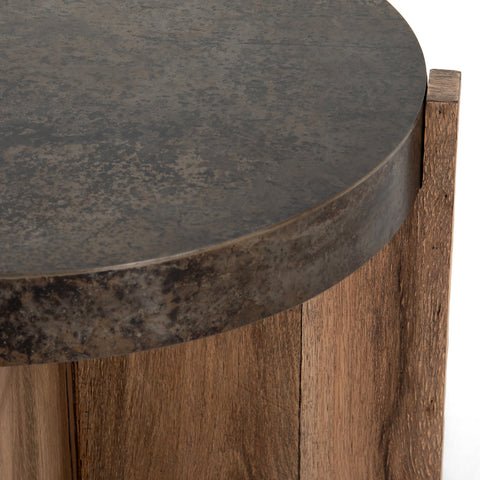 Bingham End Table-Distressed Iron