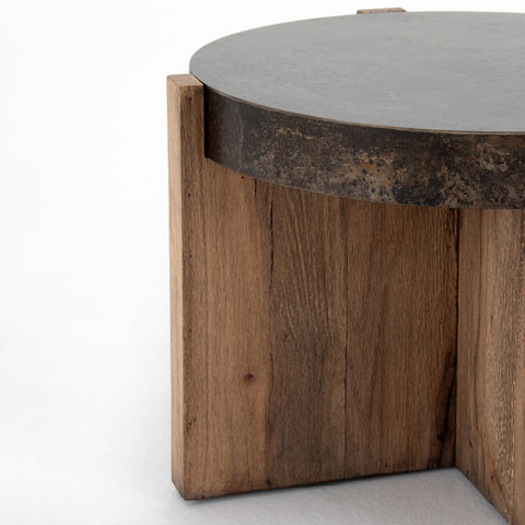 Bingham End Table-Distressed Iron