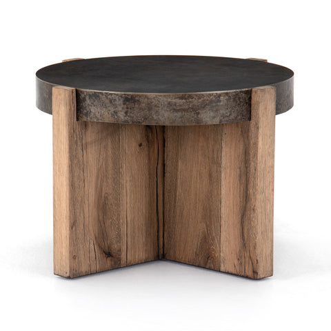 Bingham End Table-Distressed Iron